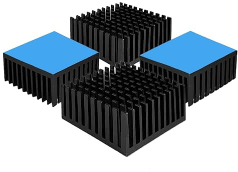 Awxlumv Kit de dissipateur thermique 40 mm x 40 x 20 mm avec ruban adhésif conducteur thermique, refroidisseur de dissipateur thermique en aluminium pour refroidissement d'imprimante 3D pilote de