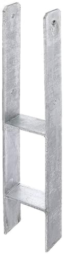 siwitec H-Pfostenträger 111 x 6 x 800 mm verzinkt, Pfostenanker, H-Anker, schwerer Betonanker für Pfosten, CE geprüft, Pfostenträger zum Einbetonieren, Pfostenschuh, Pfostenhalter, H Pfostenträger