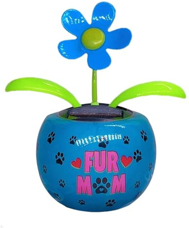 Poupangke Decorazione per cruscotto, teste di fiori oscillanti per cruscotto auto – Luce solare per auto, decorazione unica auto, indicatore di danzare fiori e cruscotto