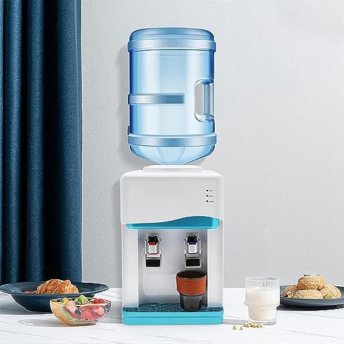 PRMTYUP Dispensador De Enfriador De Agua Carga Superior Dispensador De Agua Enfriadores De Agua Caliente Y Fría con Bloqueo De Seguridad Infantil