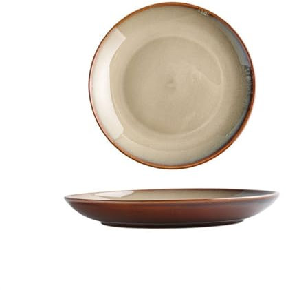 SDA287MZ Plates Chinese Kiln Change Ceramic High-grade Western Food Plate Creative Restaurant Bit On The Plate Personalized Hotel Table Tableware Side Plate(Yellow)