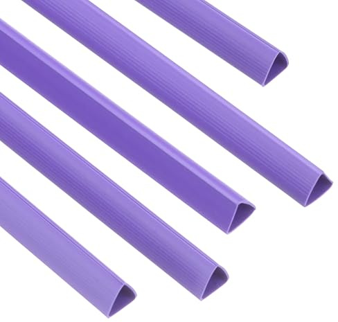 PATIKIL 30pz Barre Rilegatura, 10mm Dorsi Plastici Rilegatura 70 Fogli Capacità Raccoglitore Rapporto Formato A4 Raccoglitore Presentazione Triangolare per Copertina Rapporto, Viola