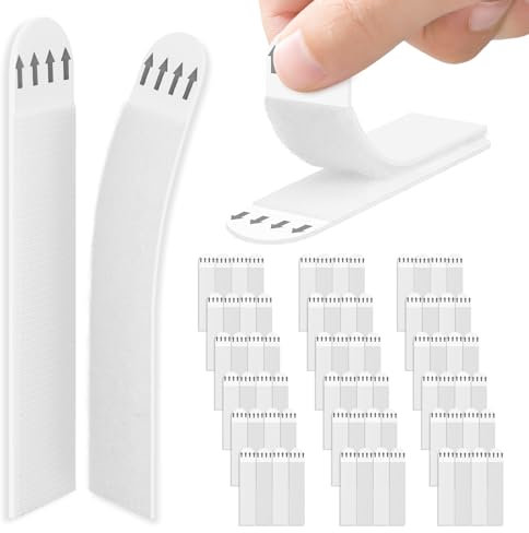 Newthinking 36 paia di strisce per appendere quadri, resistenti, grandi e resistenti, senza chiodi, nastri di montaggio a doppio lato impermeabili, adesivi per cornici fotografiche da parete (36)