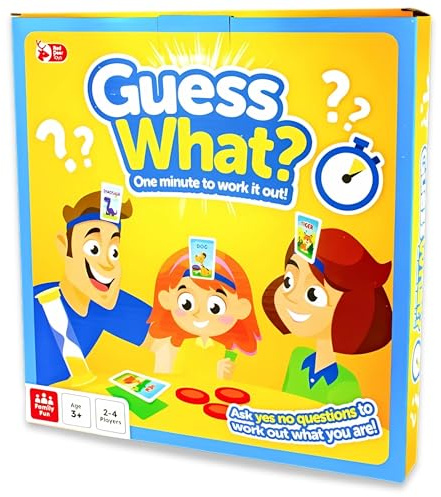 AKH® Guess What? Lustiges Familienspiel | Klassisches Ratespiel für 2-4 Spieler, ideal für Familien- und Partyunterhaltung, ab 3 Jahren