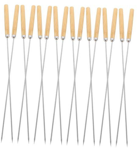 Cabilock 50pièces Brochettes Acier Avec Poignée à Kebab Réutilisables Pour Barbecue Accessoire De Grillades Aux Températures