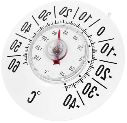 Parliky Fensterthermometer Hochpräzises aus Pvc Undpc mit Saugnapf Durchsichtiges Thermometer für Innen und Außenbereiche für Babyzimmer und Büro