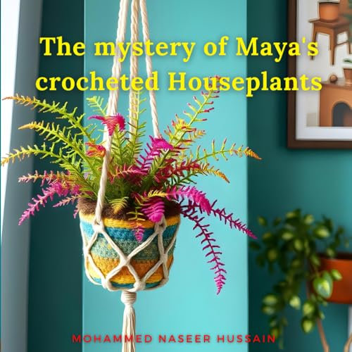 The mystery of Maya's crocheted Houseplants. Character named Maya: Crocheted home plants