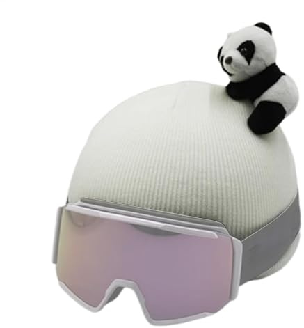 Panda Snowboard Helm Überzüge Panda Strickmütze für Snowboard Skihelm Abdeckung Tier Helm Snowboard Motorrad Helm Abdeckung für Winter Skifahren Snowboarden Strickmütze Helmüberzug