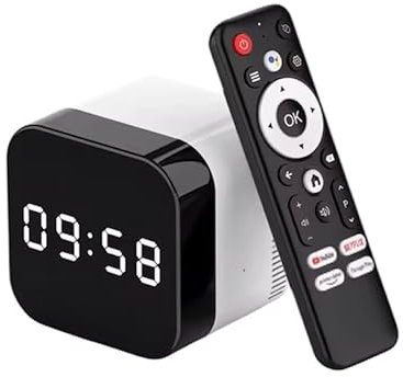 H96 MAX H728 Android 14 TV Box, 8K Ultra HD, 4GB RAM 128GB ROM, WiFi 6, Octa-Core, Black&White