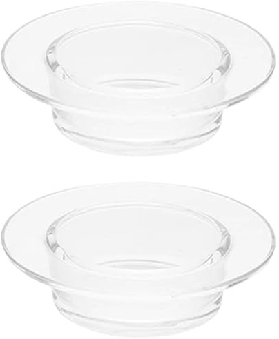 2PCS Wax Warmer Replacement Dishes, 4.5 Inch Glass Wax Melt Liners, Easy to Clean for Candle Heating