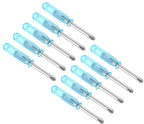 TOP-VIGOR Mini Phillips Screwdriver 3mm Cross Head 45mm Length 10pc | Small Precision Screwdrivers with Non-slip Handle for Electronics, Glasses, Watch, Computer and Small Appliance Repair