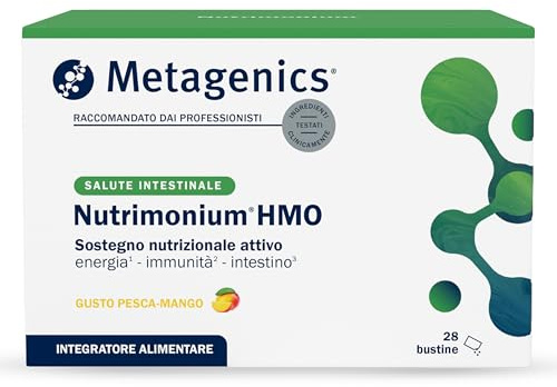 Metagenics Nutrimonium HMO - Supporto Intestinale - 28 Bustine | Miscela all-in-one con prebiotici HMO, probiotici vivi, L-glutammina e nutrienti essenziali per l'ecosistema intestinale.