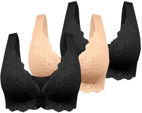 Cocila Confezione da 3 Reggiseni da Donna Senza Ferretto, Sottile Estivo Ice Comfort Top Donna Reggiseno Schiena Scoperta Tezenis Morbido di Base per Grandi Taglie Forti (T, XXXXXXL)