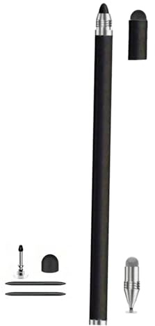 Lápiz capacitivo 4 en 1 para teléfonos inteligentes, tabletas, pantallas táctiles capacitivas universales, dibujo, escritura, fibra/silicona/punta de disco, lápiz táctil