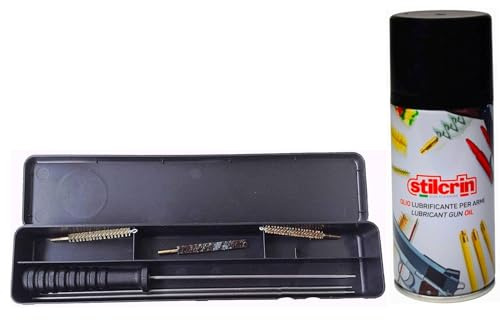 Generico Kit Pulizia carabina 30/06 308 300 Completo scovoli Asta Olio lubrificante Spray