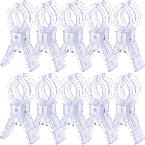 10 clip trasparenti per arco di palloncini grandi, per arco di palloncini, 8,9 cm, resistenti, morsetti a molla in plastica, per compleanno, matrimonio, sfondo, fotografia, artigianato, decorazione
