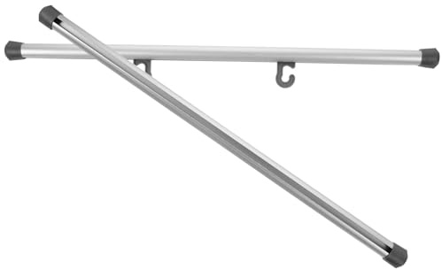 Milisten 2pcs Aluminium Alloy Hanging Scroll Rods for Posters and Artwork, 1.4cm Diameter Dowel Hangers with Clips, 33cm Length Household Wall Scroll Frame for Office and Store Display