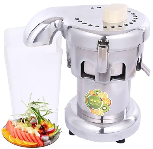 Extracteur de jus électrique, 370 W, centrifuge pour fruits et légumes, presse-agrumes multifonction robuste, efficace pour un usage domestique et commercial