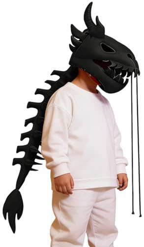 Dinosaurieskelett plyschkostym,Roligt Andningsbart Material Perfekt för Cosplay,Djurkostym för Barn Fancy Dress | För Pojkar Flickor Halloween Jul Kalas Scen Firande
