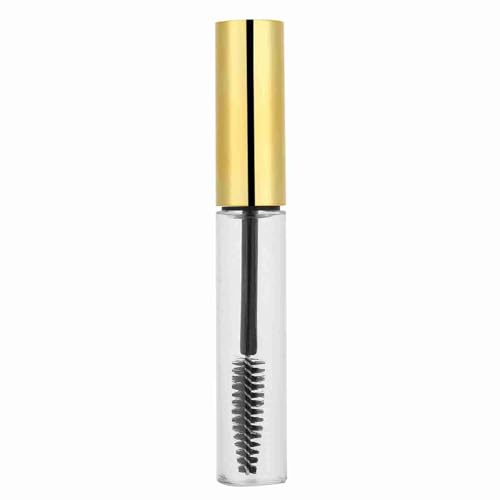 Chiyyak 10 Ml Hållbart Tomt Mascaratub med ögonfransstav för Långa ögonfransar Lagring Av Mascara och Tillväxtolja, Lämplig för Charmig ögonmakeup, 5 Färger (10 ml ljust guldlock)