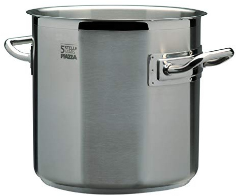 PIAZZA Pentola in Acciaio Inox - Collezione 5 Stelle - Diametro 24 cm