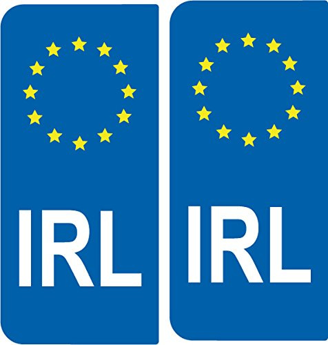 SAFIRMES 2 IRL Ireland Car Number Plate Stickers – European ID