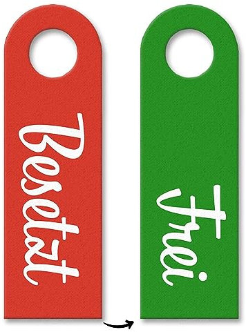 Trendaffe – Serviteur ou suspension de porte en rouge et vert pour toilettes