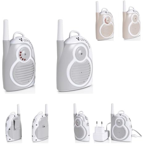 Cangaroo Babyphone Mommy´s Sense räckvidd upp till 1,3 km, 2 kanaler batteridisplay, färg: grå