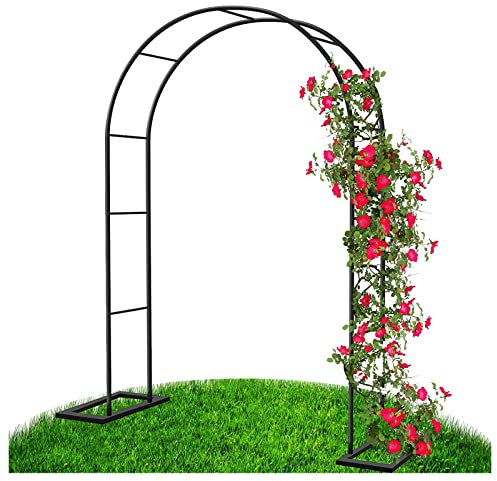 Rosenbogen verzinkt Torbogen Rund aus Metall stabil, Gartenbogen Rankgitter Wetterbeständig Rankhilfe Rosengestell Rankbogen, 1.2x2.2m 1.6x2.2m 2.4x2.2m 2.8x2.2m (Größe : 2x2.3m)