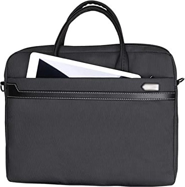 caihuashopping Laptoptasche Laptophülle Aktentasche Dokumententasche Business Handtasche Laptoptasche Aktentasche Oxford Tuch Leinwand Herren Hand Carry Zipper Schwarz PC Laptop Schutztasche