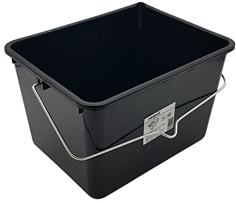 Nespoli - Secchio per pittura da 8 l, grande, con manico in metallo, colore nero
