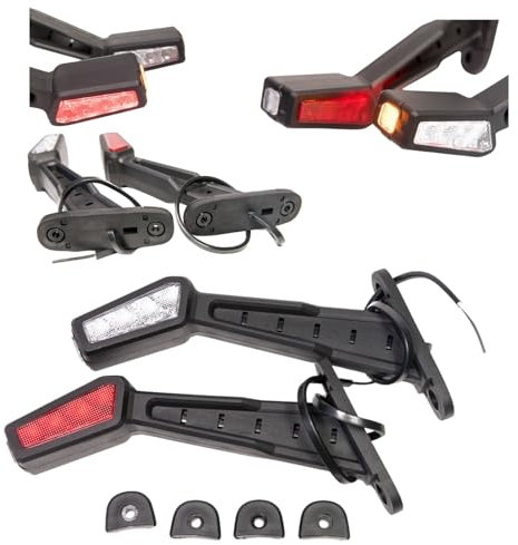 Web Truck LED Gummi Begrenzungsleuchte Seitenleuchte 12V 24V x 2 mit Positionsleuchte Auto LKW PKW Wohnwagen KFZ Lampe Leuchte Licht Weiß Rot Orange