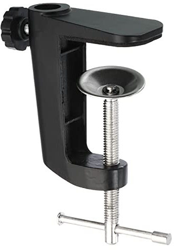 PATIKIL 0.29/0.47 Agujero Diá. Escritorio Mesa Montaje Abrazadera, Universal C Forma Escritorio Abrazadera con Ajustable Tornillo para Micrófono Brazo Lámpara Soporte, Negro