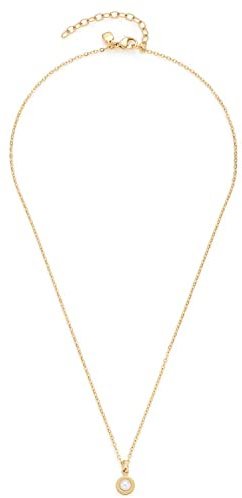 JEWELS BY LEONARDO Halskette Isa • feine Anker-Kette aus goldfarbenem Edelstahl • Anhänger mit pinkem Glas-Stein • 42-47 cm Länge • Schmuck Geschenk Damen • 022876