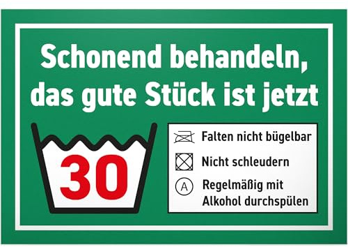 DankeDir! Das gute Stück ist Dreißig - Schild 30 x 20 cm - Geburtstagsgeschenk 30er Männer & Frauen 30 Jahre Geschenk 30. Geburtstag - Partydeko Geburtstagsdeko Geburtstagskarte Geschenkidee