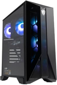 MSI Aegis ZS Gaming Desktop, AMD Ryzen 7 7700, GeForce RTX 4060, 16GB RAM, 1TB SSD, RGB Fan Cooling, Wi-Fi 6E, Keyboard & Mouse Included, DIY Friendly, Windows 11 Home-Adv: 7NUC-607US