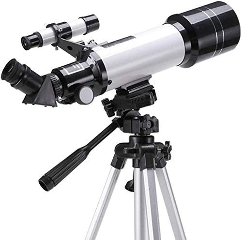 ROLTIN Refraktor-Teleskop, Teleskop für Kinder und Erwachsene, Astronomie-Anfänger, 70-mm-Teleskope, 700-mm-Brennweite, 120-fache Vergrößerung, Refraktor-Teleskope, Weiß