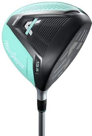 MACGREGOR V-Max Speed Titanium Head Driver Regular Flex Golf Club Léger Femmes, Turquoise, Taille Unique