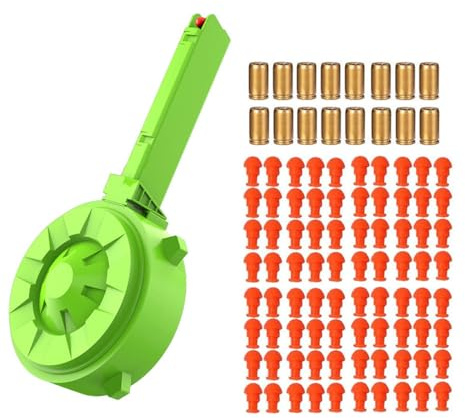 Magazin für Spielzeugpistolen,16+80 Stück Soft Foam Bullet