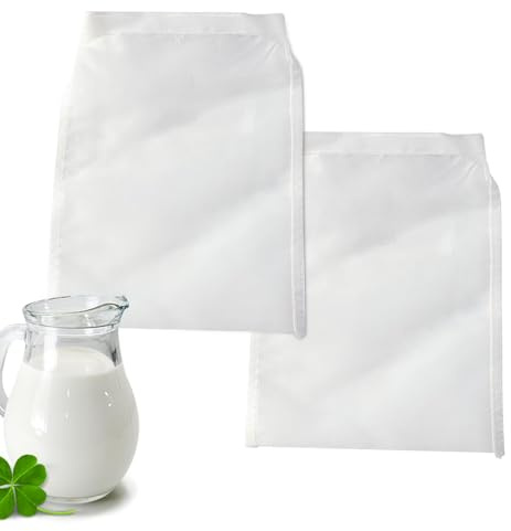Chaies Scolapasta per latte di noci, sacchetti di latte per filtrare - Sacchetto di latte di noci Filtro per yogurt a maglia fine, colino alimentare riutilizzabile per filtrare lo yogurt al latte di