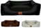 elropet Hundebett orthopädisch aus hochwertigem Kunstleder Milano XS/S/M/L/XL kleine Hunde große Hunde Hundekorb (Schwarz, L (100x80x24cm))