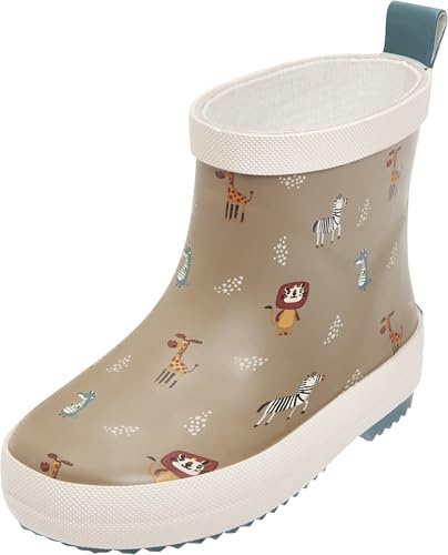 Playshoes Regenstiefel - Stivali in gomma Bambini unisex, Braun Wildtiere,