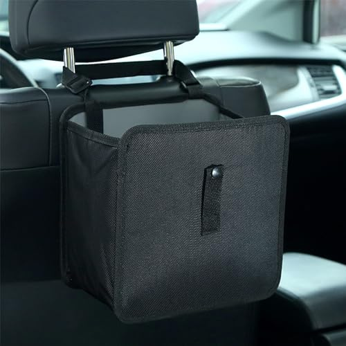 2 Piezas Cubo Basura Plegable Coche, 28*28*14.5 cm Cubo de Basura para el Coche con Hebilla Ajustable, Bolsa de Basura para Coche, Paño Oxford Impermeable para Automóvil, SUV, Minivan, Camión