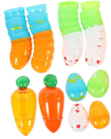 JOINPAYA 28pezzi Uova Pasquali Riempiibili Colorate per Feste di Pasqua e Decorazioni Scatole per Caramelle e Oggetti per alle Uova e attività Creative