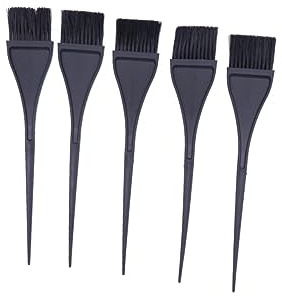 Ipetboom 5piezas Brochas De Tinte Para Cabello Negras De Aplicador Profesional De Coloración Plástico Resistente Para Uso Salones y Casa Herramientas Prácticas Para Teñir y Tratamientos Cap