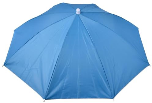 Verstellbare Kopfbedeckung zum – UV-Schutz, Regenschirmkappe, freihändiges, elastisches Kopfband, Regenschirmhut, Angelschirm, Golf, Camping, Strand, Gartenarbeit, Sonnenschutz im