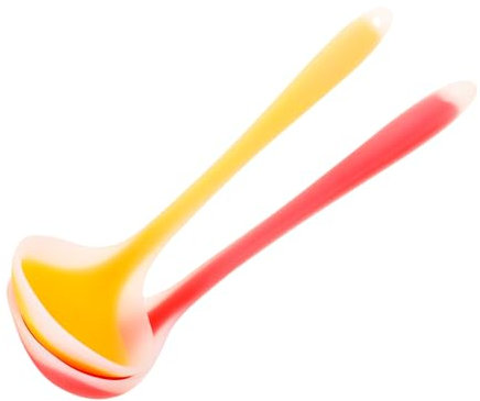 GLEAVI 2piezas Cuchara De Silicona Para Sopa Cucharones De Cocina Cucharas Grandes Para Servir Cubiertos Para Sopa Cucharón Para Salsa