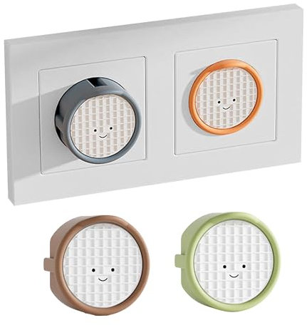 CBRVTY Protector de enchufes, antipolvo e impermeable, para cocina y baño (4 robots)