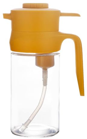 Bouteille de distributeur d'huile d'olive - Bouteille à verser et pulvérisation de 16,91 oz | Distributeur avec huiles press-on alimentaires | Oiler de grande capacité de type pushpo | Versrettiere ri