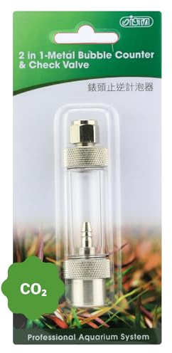 Finest-Filters 2-in-1 Metal Bubble Counter & Check Valve – Choose from Airline Tubing or CO₂ Regulator Systems Compatibility (CO2)